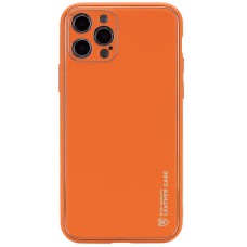 Шкіряний чохол Xshield для Apple iPhone 14 Pro (6.1") Помаранчевий / Apricot