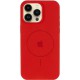 Чохол Silicone Case Full Protective (AA) V2 with MagSafe для Apple iPhone 16 Pro (6.3") Червоний / Red