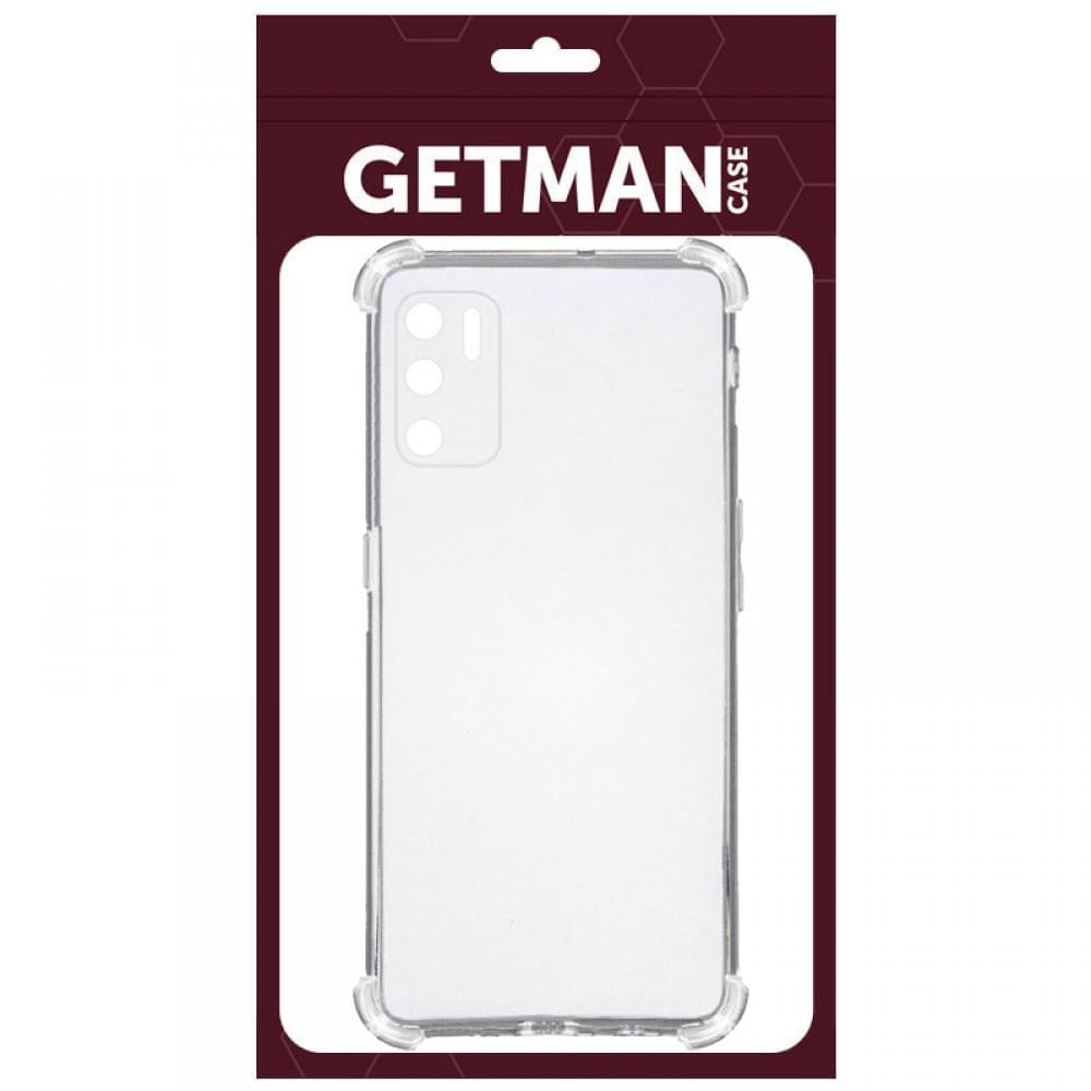 TPU чохол GETMAN Ease logo посилені кути Full Camera для Oppo A16s / A16 / A54s Безбарвний (прозорий)