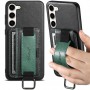 Шкіряний чохол Wallet case and straps для Samsung Galaxy S23 Чорний / Black
