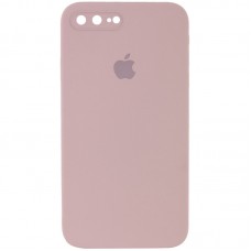 Чохол Silicone Case Square Full Camera Protective (AA) для Apple iPhone 7 plus / 8 plus (5.5") Рожевий / Pink Sand