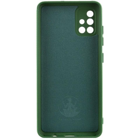 Чохол Silicone Cover Ummi Lakshmi Full Camera (AA) для Samsung Galaxy A71 Зелений / Dark green