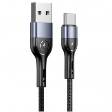 Дата кабель Usams US-SJ449 U55 Aluminum Alloy Braided USB to Type-C (1m) Black