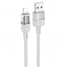 Дата кабель Hoco U129 Spirit Transparent USB to Lightning 2,4A (1.2m)