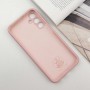 Чохол Silicone Cover Lakshmi Full Camera (AAA) with Logo для Samsung Galaxy A35 Рожевий / Pink Sand