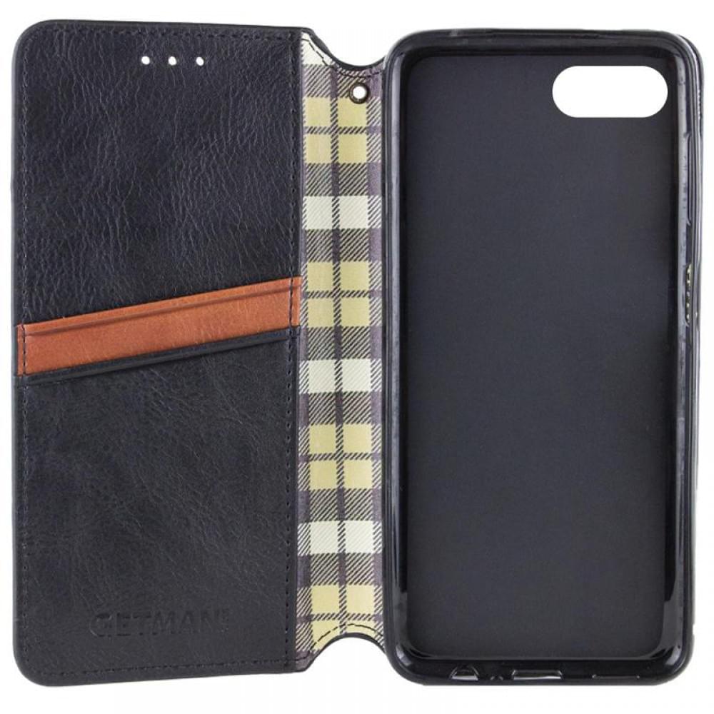 Шкіряний чохол-книжка GETMAN Cubic (PU) для Apple iPhone 7 / 8 / SE (2020) (4.7") Чорний