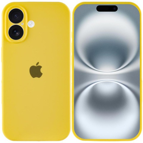 Чохол Silicone Case Full Camera Protective (AA) для Apple iPhone 16 (6.1") Жовтий / Yellow