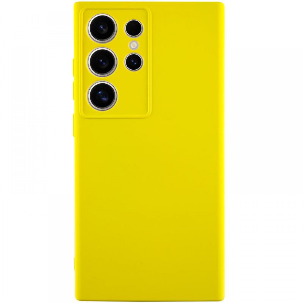 Чохол TPU GETMAN Liquid Silk Full Camera для Samsung Galaxy S24 Ultra Жовтий / Flash