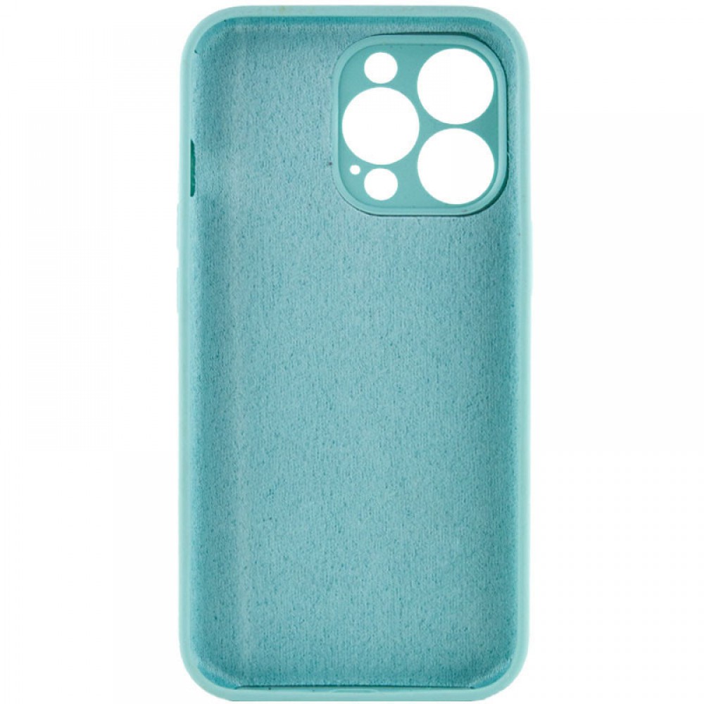 Чохол Silicone Case Full Camera Protective (AA) NO LOGO для Apple iPhone 13 Pro (6.1") Бірюзовий / Marine Green Чохол Silicone Case Full Camera Protective (AA) NO LOGO для Apple iPhone 13 Pro (6.1") Бірюзовий / Marine Green