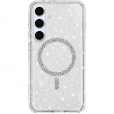 Чохол TPU Eclipse Sparkle (MagFit) для Samsung Galaxy S25 Transparent