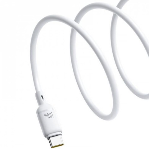 Дата кабель Baseus Silky Series OS Fast Charging Type-C to Type-C 100W (2m) (P10377704) Moon White
