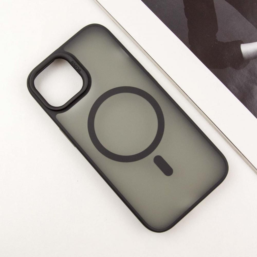 TPU+PC чохол Blueo Skin Friendly Frosted with MagSafe для Apple iPhone 14 / 13 (6.1") Чорний