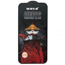 Захисне 2.5D скло Weva AirBag (тех.пак) для Apple iPhone 13 / 13 Pro / 14 (6.1") Чорний