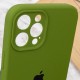 Чохол Silicone Case Full Camera Protective (AA) для Apple iPhone 12 Pro Max (6.7") Зелений / Dark Olive