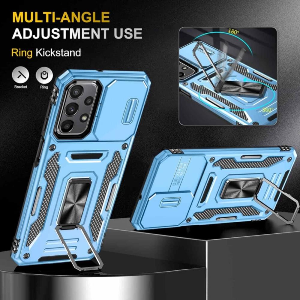 Ударостійкий чохол Camshield Army Ring для Samsung Galaxy A23 4G Блакитний / Light Blue