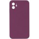 Silicone Case Square Full Camera Protective (AA) NOLOGO для Apple iPhone 11 (6.1") Бордовий / Maroon