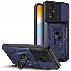 Ударостійкий чохол Camshield Serge Ring для Xiaomi Redmi 12C Синій