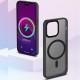TPU+PC чохол Metal Buttons with MagSafe Colorful для Apple iPhone 15 Plus (6.7") Чорний