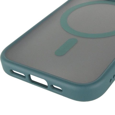 TPU+PC чохол Metal Buttons with MagSafe для Apple iPhone 15 Pro Max (6.7") Зелений