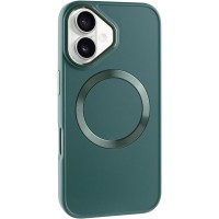 TPU чохол Bonbon Metal Style with MagSafe для Apple iPhone 16 Plus (6.7") Зелений / Pine green