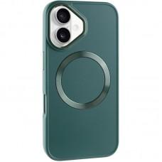 TPU чохол Bonbon Metal Style with MagSafe для Apple iPhone 16 Plus (6.7") Зелений / Pine green