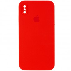 Чохол Silicone Case Square Full Camera Protective (AA) для Apple iPhone XS Max (6.5") Червоний / Red