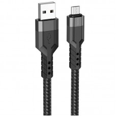 Дата кабель Hoco U110 charging data sync USB to MicroUSB (1.2 m) Чорний