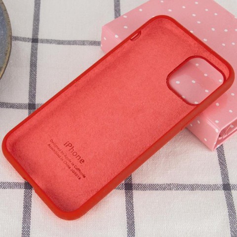 Чохол Silicone Case Full Protective (AA) для Apple iPhone 11 Pro Max (6.5") Червоний / Dark Red