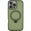 TPU+PC чохол Metal Buttons with MagSafe Colorful HQ Ring для Apple iPhone 16 Pro Max (6.9") Green