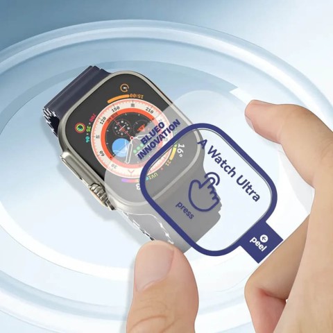 Захисне 2.5D скло Blueo Corning Gorilla Glass для Apple Watch Ultra 1/2/3 49mm Чорний