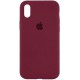 Чохол Silicone Case Full Protective (AA) для Apple iPhone X / XS (5.8") Бордовий / Plum