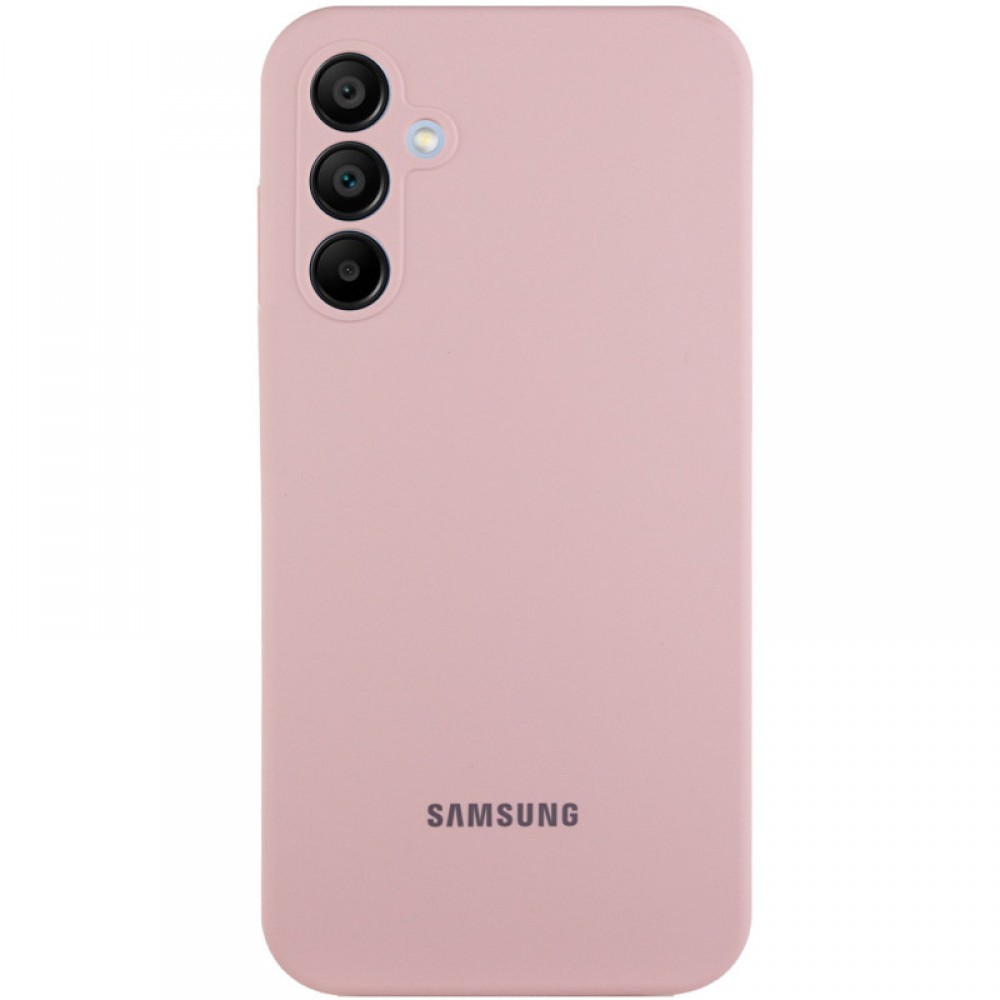 Чохол Silicone Cover Lakshmi Full Camera (AAA) with Logo для Samsung Galaxy S25+ Рожевий / Pink Sand