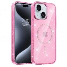 Чохол TPU Eclipse Sparkle (MagFit) для Apple iPhone 14 (6.1") Pink