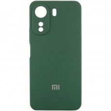 Чохол Silicone Cover Lakshmi Full Camera (AA) with logo для Xiaomi Redmi 13C / Poco C65 Зелений / Dark green