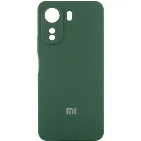 Чохол Silicone Cover Lakshmi Full Camera (AA) with logo для Xiaomi Redmi 13C / Poco C65 Зелений / Dark green