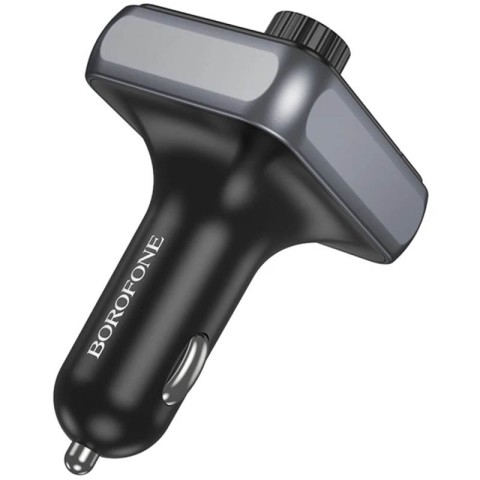 АЗП FM модулятор Borofone BC50 Ascenso PD20W+QC3.0 total 38W (2USB-A/1C) Black