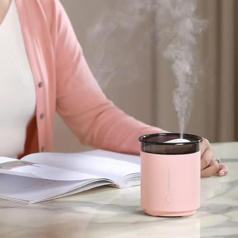 Зволожувач повітря з підсвічуванням WX106 Type-C/5V USB 200ml Pink