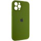 Чохол Silicone Case Full Camera Protective (AA) для Apple iPhone 12 Pro Max (6.7") Зелений / Dark Olive