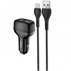 АЗП Hoco Z36 (2USB/2.4A) + MicroUSB Чорний