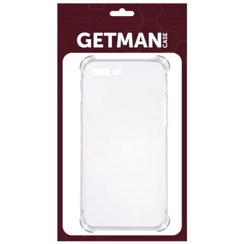 TPU чохол GETMAN Ease logo посилені кути для Apple iPhone 7 plus / 8 plus (5.5") Безбарвний (прозорий)
