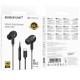 Навушники Borofone BM100 Pro Fuente universal with microphone (Type-C/1.2m) Black
