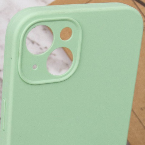Чохол Silicone Case Full Camera Protective (AA) NO LOGO для Apple iPhone 13 (6.1") Зелений / Pistachio