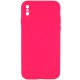 Чохол Silicone Case Square Full Camera Protective (AA) NOLOGO для Apple iPhone XS Max (6.5") Рожевий / Barbie pink
