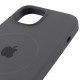 Чохол Silicone Case Full Protective (AA) with MagSafe для Apple iPhone 12 Pro / 12 (6.1") Сірий / Dark Gray