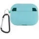 Силіконовий футляр з мікрофіброю для навушників Airpods Pro 2 / Pro Бірюзовий / Marine Green