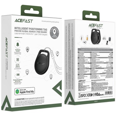 Трекер Acefast S2 Safe Tag Black