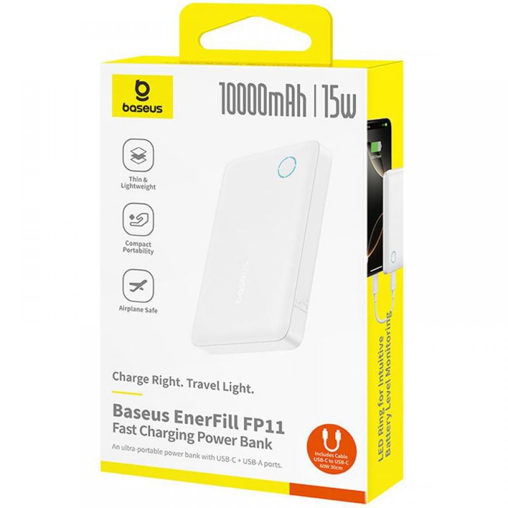 Портативний ЗП Power Bank Baseus EnerFill FP11 15W 10000 mAh (P1008210C213) White