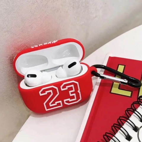 Силіконовий футляр Brand для навушників AirPods 3 + карабін Jordan Red