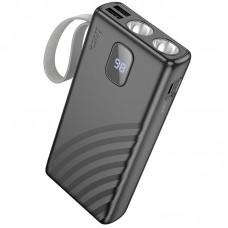 Портативний ЗП Power Bank Hoco J129A Nature flashlight 20000 mAh Black