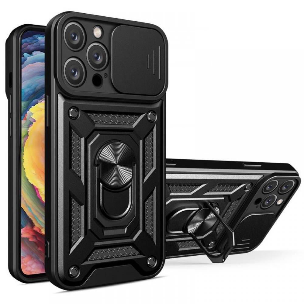 Чохол Ummi Camshield Serge Ring для Apple iPhone 13 Pro (6.1") Чорний